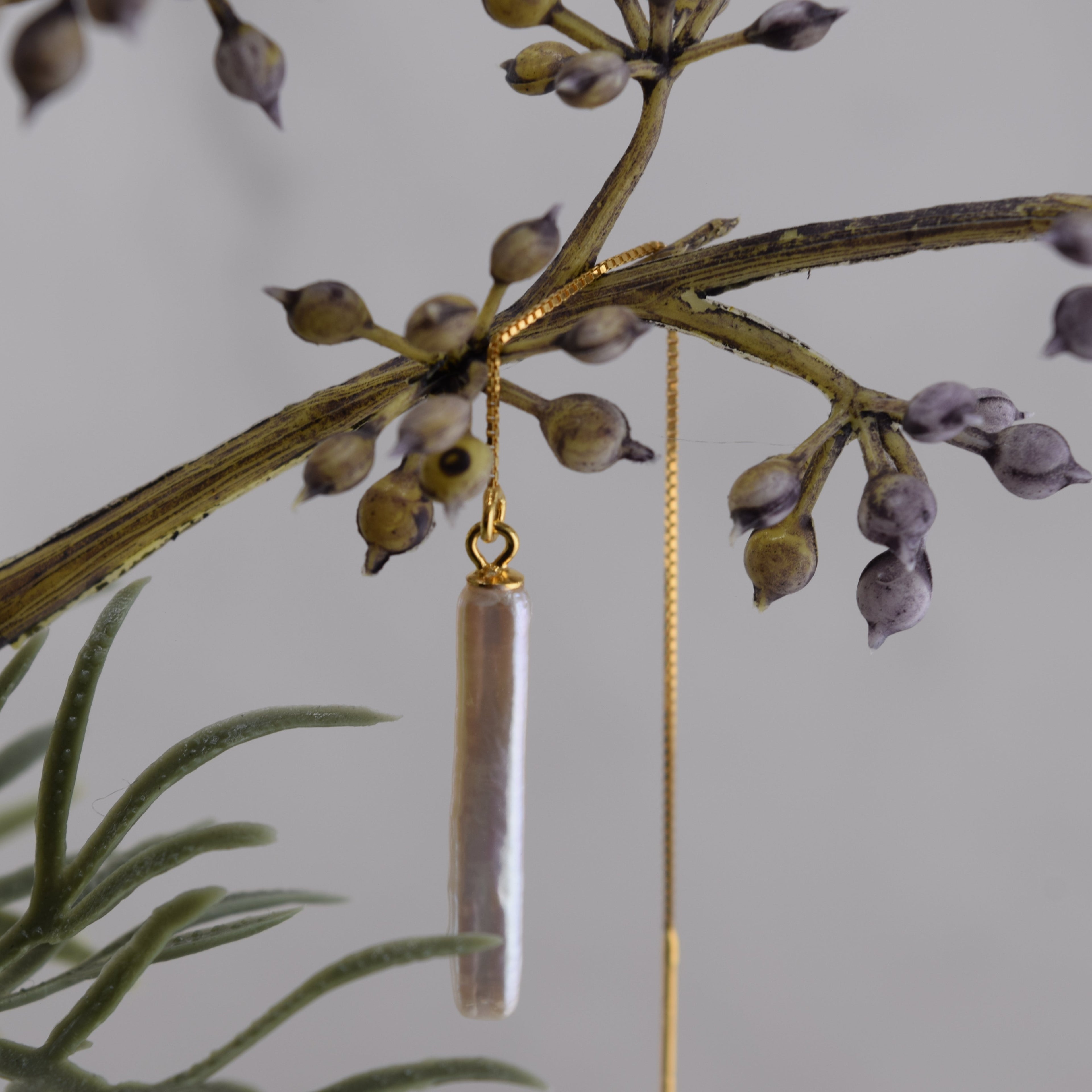 Slender Pearl Earrings