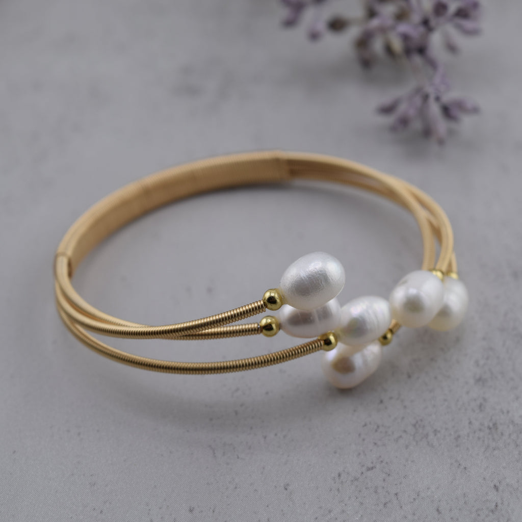 Trio Pearl Bangle