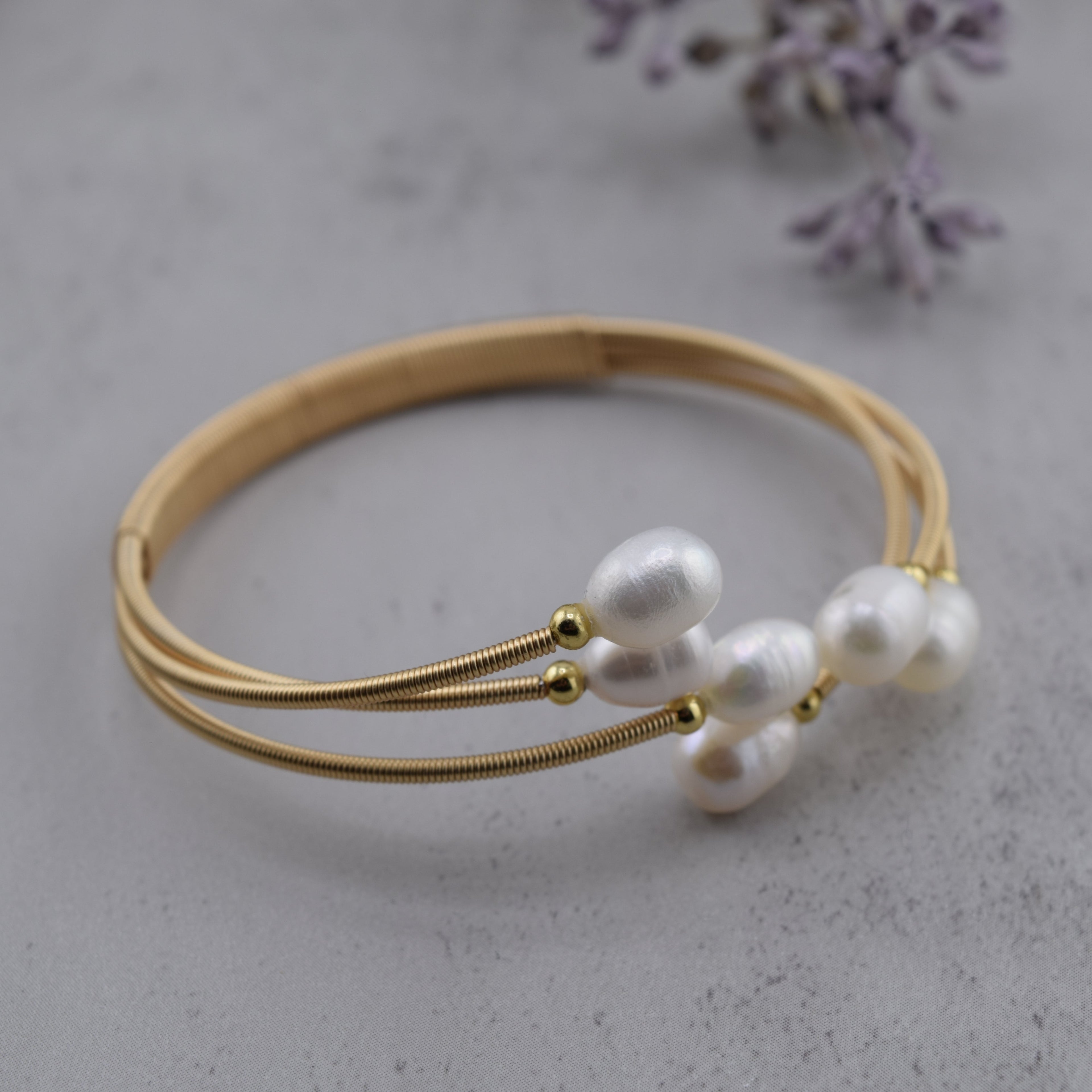 Trio Pearl Bangle