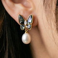 Abalone Butterfly Earrings